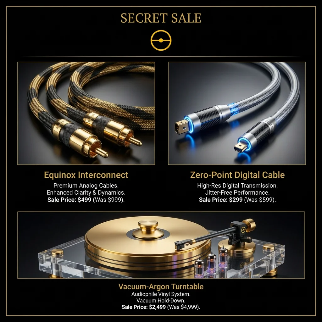 Secret Sale Page — Product images