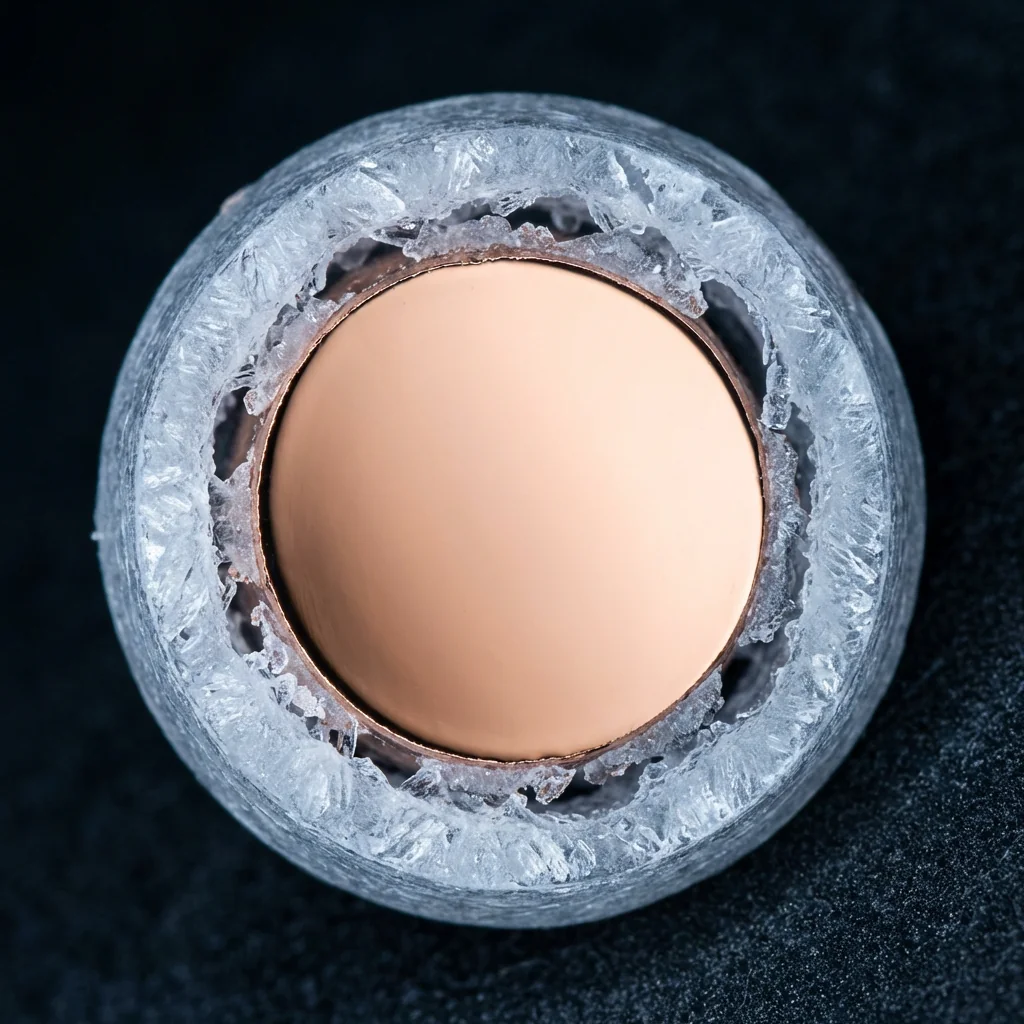 Cross-section of single-crystal OFC conductor showing uniform grain structure